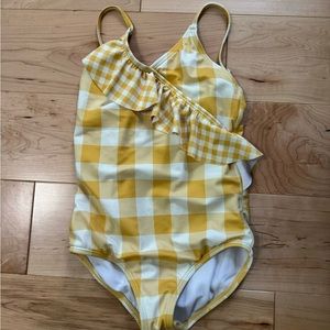 Billabong girls plaid one piece bathing suit.